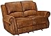 Sir Rawlinson Gliding Reclining Loveseat with Nailhead Studs Buckskin Brown
