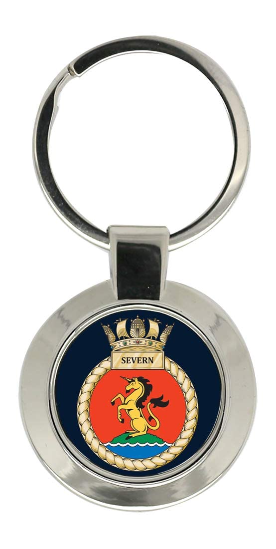 Giftshop Uk Unisex Silver Coloured Metal Hms Severn, Royal Navy Key Ring