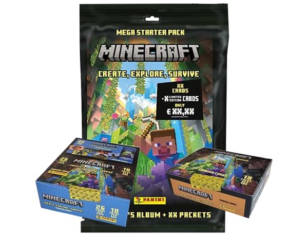 Panini Minecraft Serie 3 - Juego de tarjetas de trading para crear exploración de supervivencia