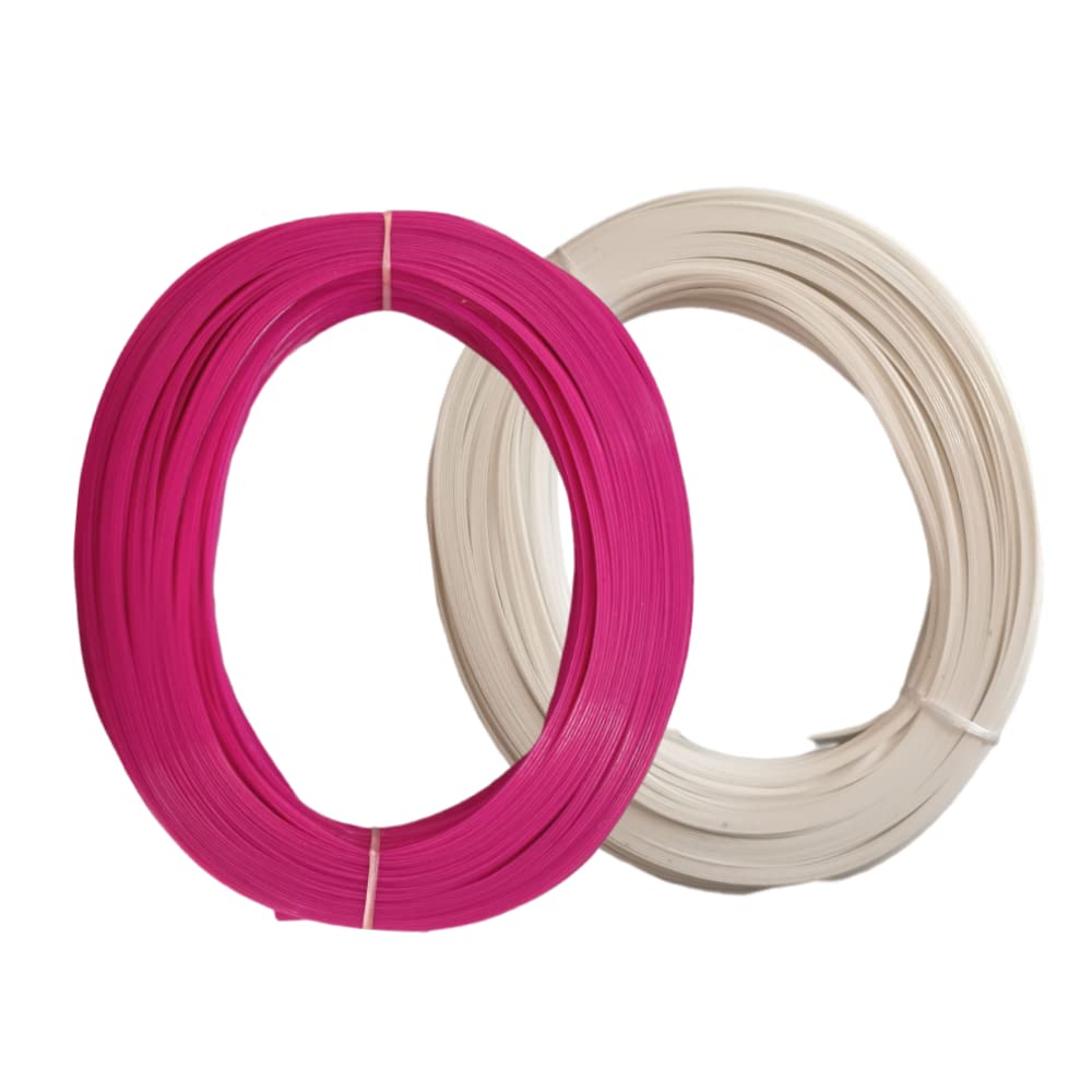 ADW CRAFT'S® Plastic Wire for Basket Making WHITE+RANI PINK Plastic