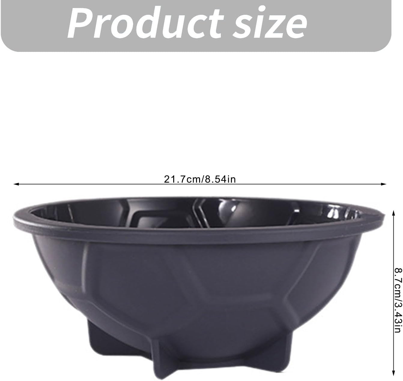 3D Half Sphere Cake Mold, Soccer Panel Design 21.7 X 8.7 Cm