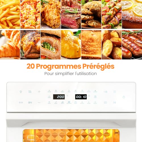 LLIVEKIT 30L Friteuse sans Huile avec Tournante Rôtissoire, 9 Accessoires – vue 8