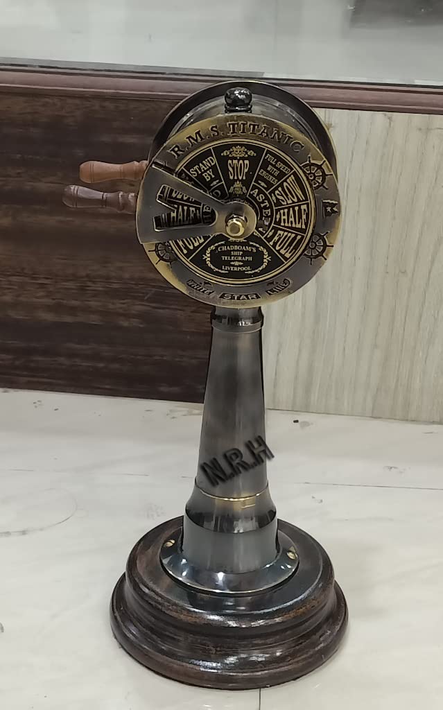 Antique Brass Ship's Engine Order Telegraph Nautical Collectible Decorative Telegraph