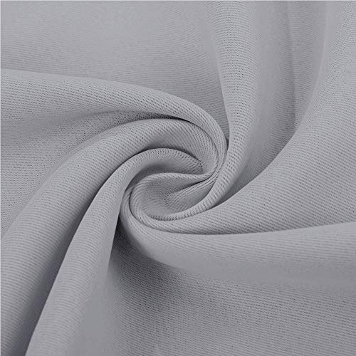 Pony Dance 90 Inch Length Curtains - 42W X 84L Window Curtain Draperies Room Darkening Solid Thermal Draperies Rod Pocket Panels Xmas Home Decorations For Living Room/Bedroom, Silver Grey,Set Of 2 #TOP1