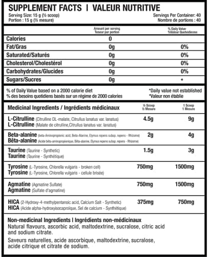 Miniatura 2 de SuperSET Stim-Free  Fórmula preentrenamiento sin estimulantes de cafeína insana  0.31 onzas de L-citrulina, 750 mg de HICA, 0.18 onzas de
