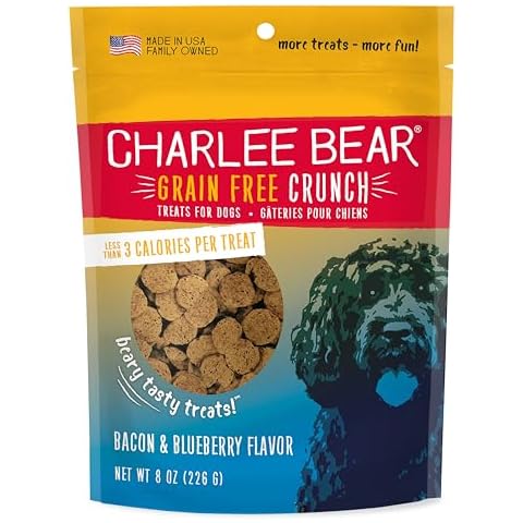 Charlee Bear Grain Free Crunch Dog Treats, Bacon & Blueberry Flavor, 8 oz Cover