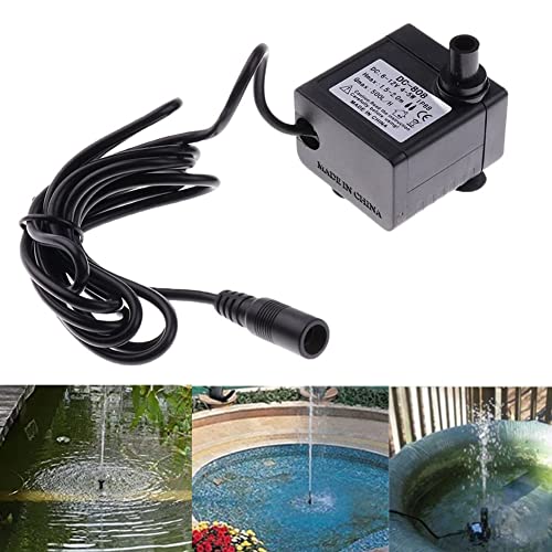 SMELEYOU Solar Mini Water Pump, 500L/H, DC 6-12V, 5W, Low Noise, Garden, Aquarium, Pond, Fountain, Plastic, Tool