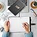 Kesote Black Journal with Lock, Refillable Faux Leather Lock Diary Notebooks Planner Organizer with Pen, A5 College Ruled 210 Lined Pages Locking Journal Notebook
