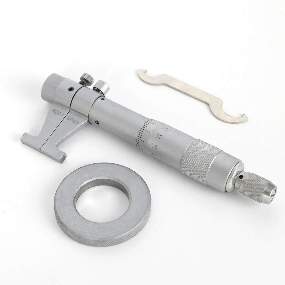 Innenmessschraube 2-Punkt Innenmikrometer Innenmessgerät 25-50mm 180 ° Drehung Micrometer Mess 0.01mm Präzision