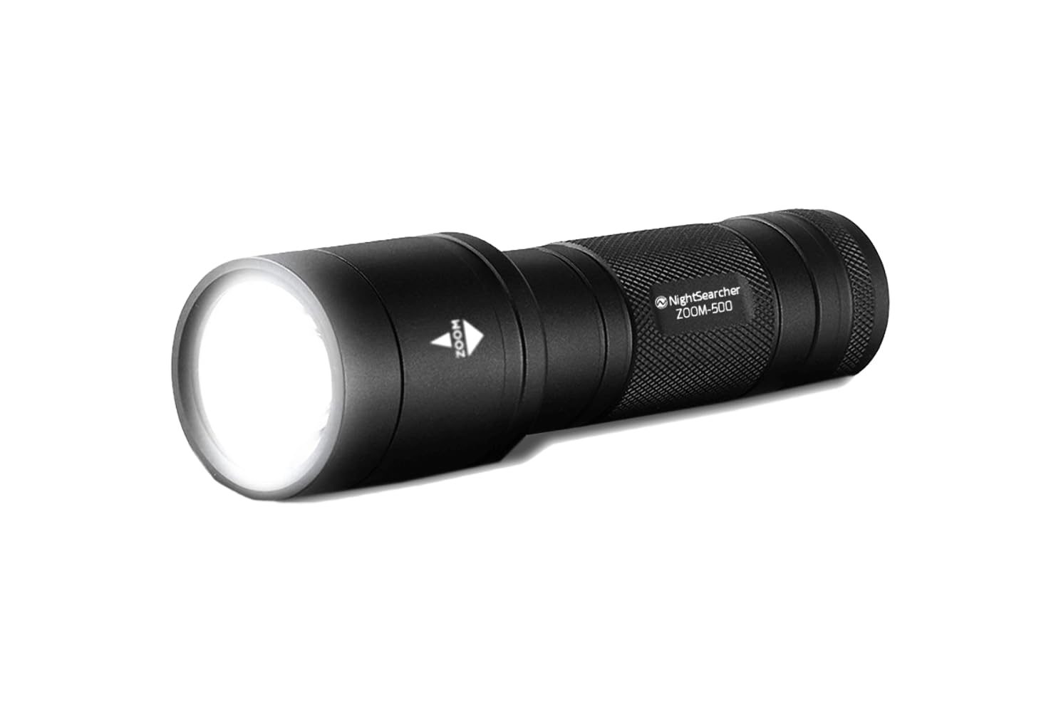 Nightsearcher Black Battery Powered Torch – Zoom 500 Flashlight – Super Bright Led Torch, 500 Lumens Powerful Led Flashlight, Battery Operated Led Hand Torch