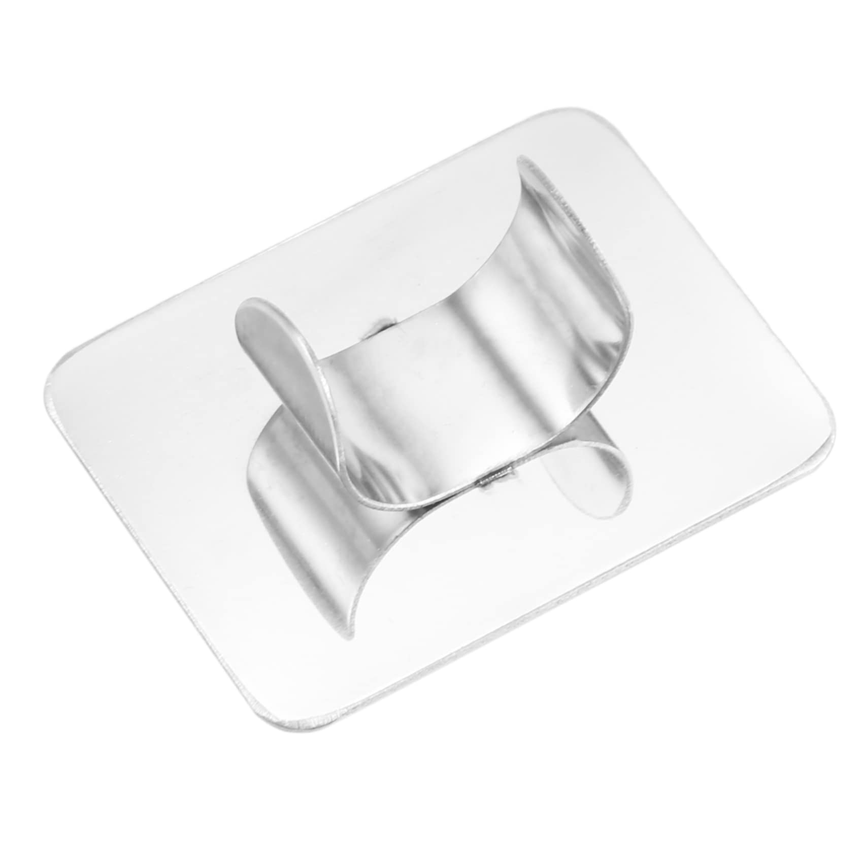 Baglaum 2X Salon Manicure Finger Ring Color Palette Make Up Cream Foundation Mixing Palette Stainless Steel Plate