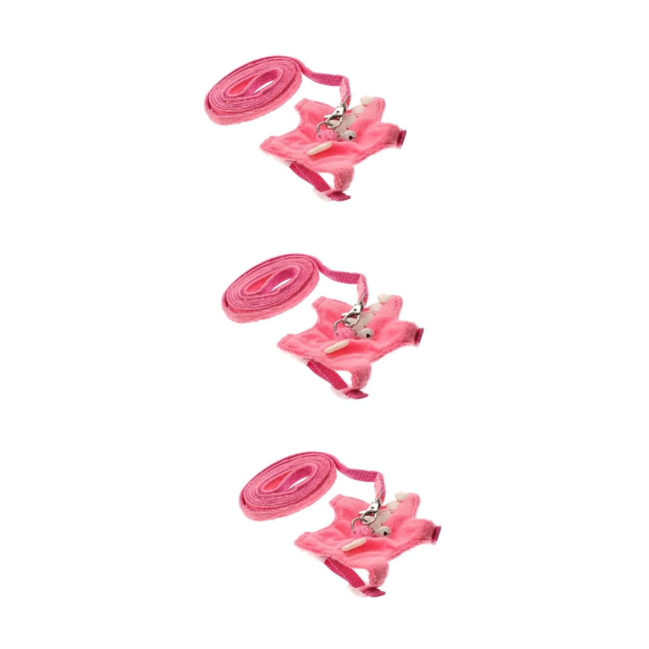 Beavorty 3pezzi Pettorina Per Ferret Guinzaglio Imbracatura Resistente Passeggiate All Design Ergonomico e Sicuro Facile Da Indossare e Controllare Colore Rosa