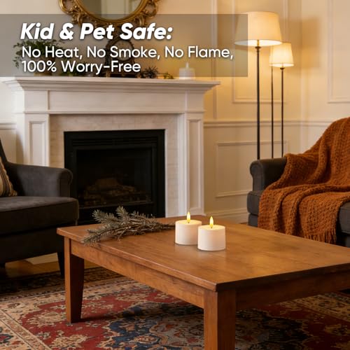 Image of Raycare 3 inchx2.5 inch White Outdoor Waterproof Flameless Candles with Remote and Timer, Realistic LED Candles, Battery Operated Electric Fake Pillar Candles for Porch, Patio, Garden, Set of 2