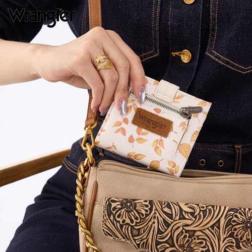 Image of Montana West X Wrangler Women Ladies Girls RFID Minimalist Card Holder Wallet Billfold Thin Cash Wallet with Zipper Coin Pocket