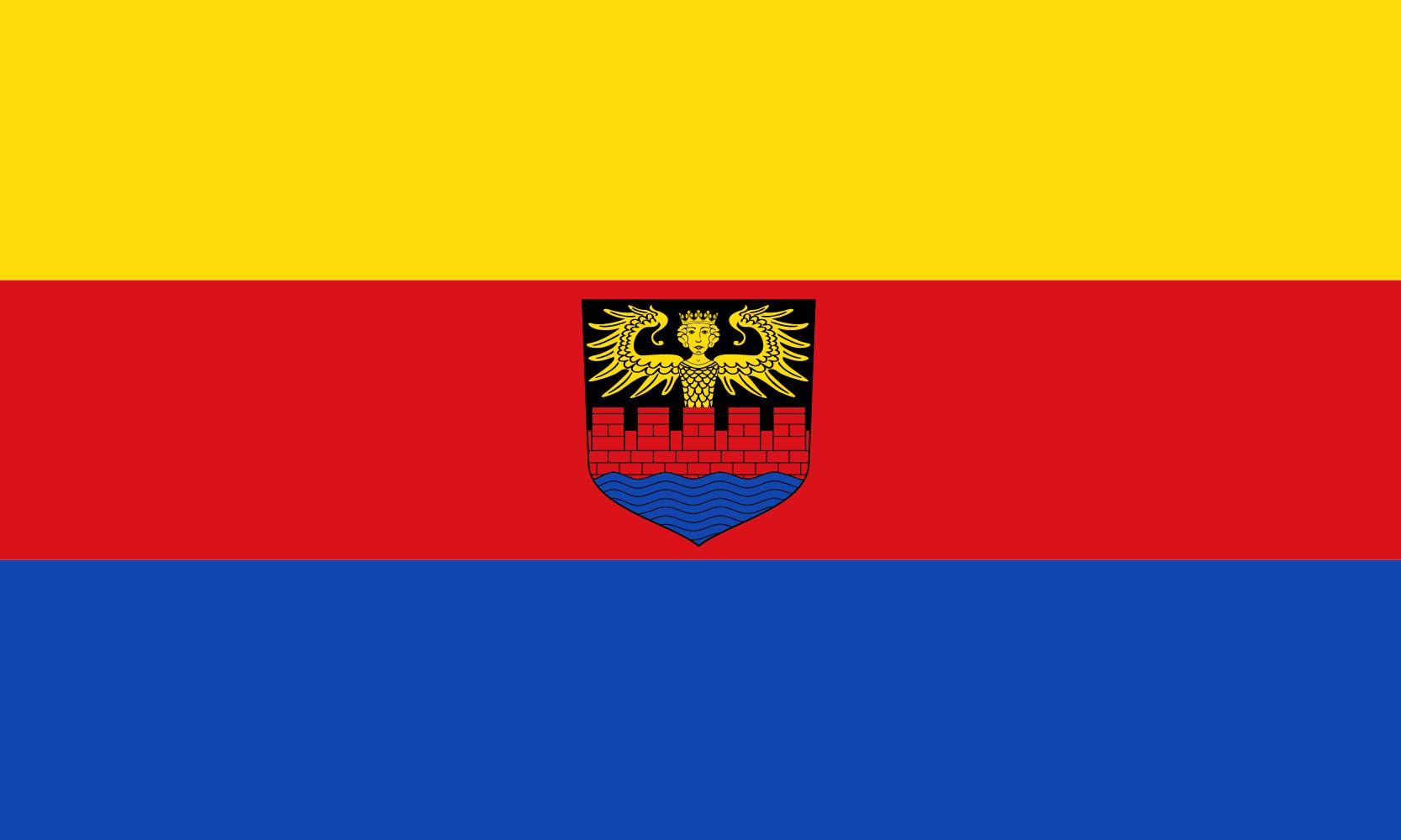 Drapeau Large Emden de Niedersachsen format paysage pour mât