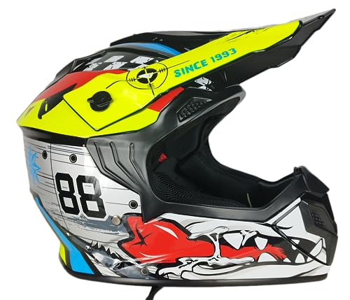 Casco da moto cross enduro quad o fuori strada del marchio WinNet per bambini