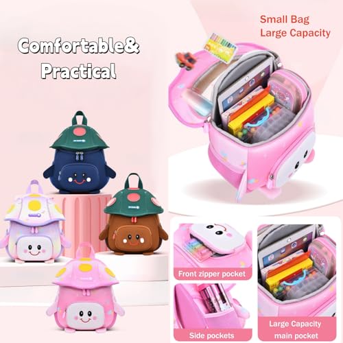 Toddler Backpacks for Girls Boys, Kids Anti-Lost Daycare Bag for School, Cute Kindergarten Preschool Bookbag, Blue3