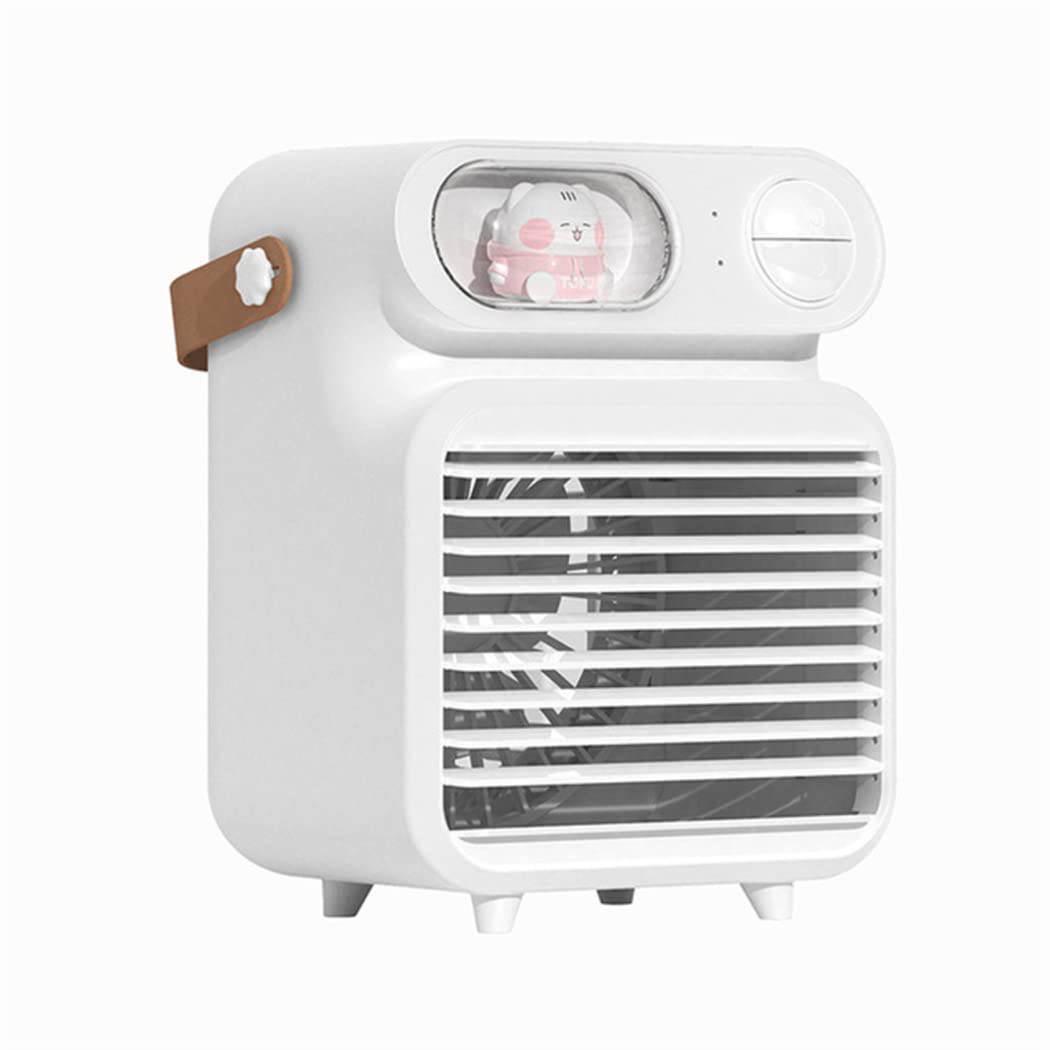 Umidificatore a spruzzo con Ventola di Raffreddamento ad Acqua Desktop USB Aria condizionata Portatile Dormitorio per Studenti Raffreddatore d'Aria per L'Estate/Bianco The New