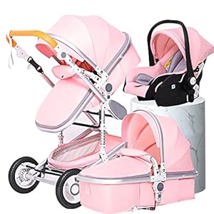 Kinderwagen Luxe kinderwagen 3 in 1 Draagbare reizen Kinderwagen Vouwen PRAMS Aluminium Frame Hoge Landschap Auto for…