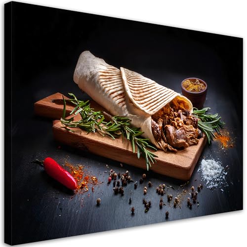 Tableau cuisine intissé kebab impression haute définition 60x40