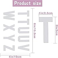 Vista 2 de 120 calcomanías reflectantes de números y letras para buzón, 2 pulgadas, autoadhesivas con letras mayúsculas, calcomanías digitales reflectantes