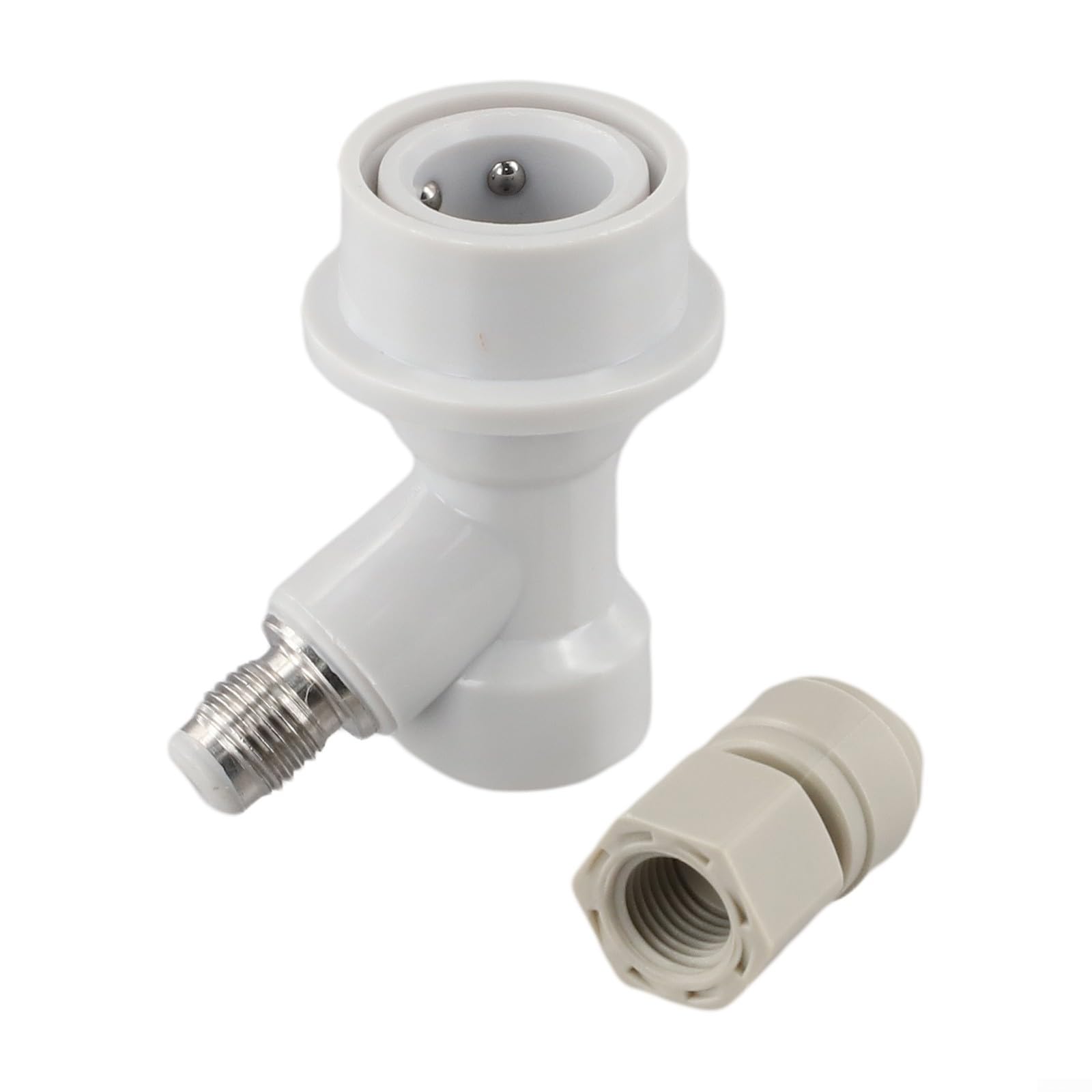 Capuchon de carbonatation pressé de 5/16" avec connecteur poussoir de déconnexion à bille