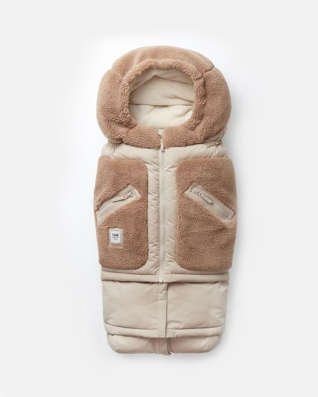 Miniatura 1 de 7AM Enfant Saco para cochecito y asiento de automóvil, manta ajustable de invierno con cremallera para niño y niña, saco de dormir cálido con