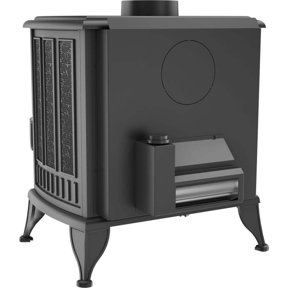 KRATKI Stufa a legna in ghisa KOZA K6 8 kW Ø130 A Stufe Vintage & Svedesi | Ghisa nero, efficienza 70,4%, classe A. Ecodesign.; efficiente gamma di potenza 7-11kW; basse emissioni; calore uniforme