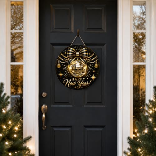 Image of New Years Decorations 2027 - Happy New Year Sign for Front Door