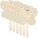 LUOZZY 6Pcs Cartoon Animal Masks Wooden Blank Masks Toys for Kids Graffiti Painting DIY Animal Mask (Butterflies)