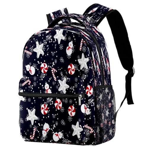 Sac à dos d'école étoile de Noël multicolore pour ado et voyage 40cm