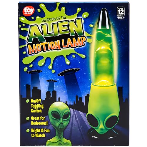 LÂMPADA DE MOVIMENTO DE CERA DE CABEÇA ALIENÍGENA DE 33 cm