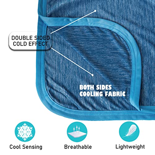 Newcosplay Cooling Blanket For Hot Sleepers Lightweight Breathable Summer Blanket Double Sided Cold Effect Transfer Heat To Keep Cool For Night Sweat (Blue, Twin(60"X80")) #TOP2