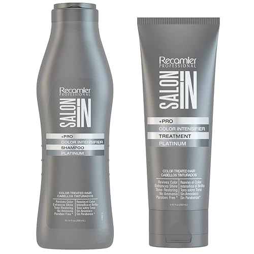 Recamier Professional Salon In Pro Color Intensifier Hair Platinum Kit Champú y Tratamiento - Kit Tratamiento y Champú Intensificador de Color