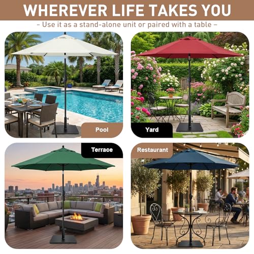 T&Jero 38 lb Heavy Duty Square Steel Plate Patio Market Table Umbrella Base Stand Weight for Outdoor, Black by T&Jero - Image 6
