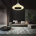 TATANE Nowoczesne Wentylatory Sufitowe LED Lights, Gwieździste niebo Niewidzialne światło wentylatora Regulowana prędkość wiatru z oświetleniem ściemniania Home Decor Lampa dla sypialni,A,55 CM
