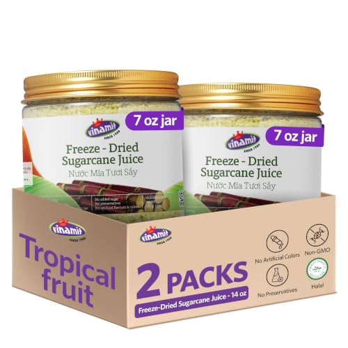 Vinamit Freeze Dried Sugarcane Juice 7oz x 2 Pack, 100%