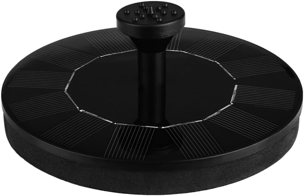 Solar Powered Fountain Pump for Garden Small Pond and Bath, Floating Water Fountain with Single Crystal Silicon and Epoxy Material, Water Circulation for Oxygen, Rated 6v 1w, Spray