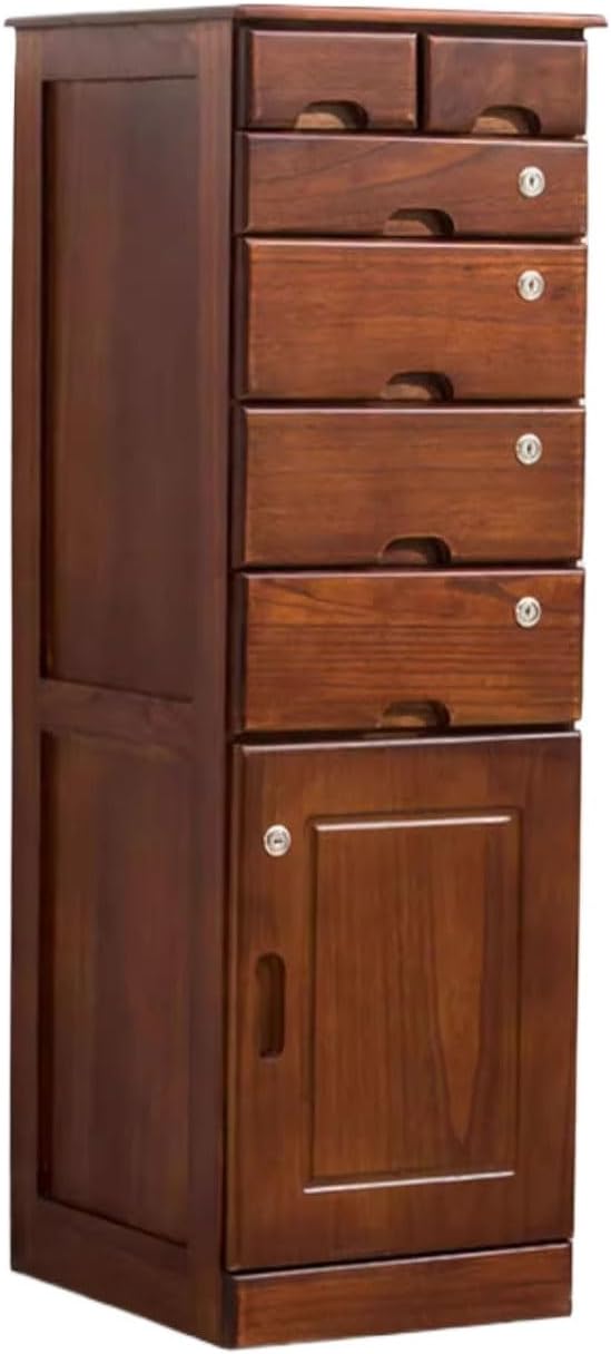 Solid Wood File Cabinet with Lock Office Drawer Storage Cabinet for Home Printer Friendly Filing Cabinets for Home Office-B:31 * 37 * 100cm