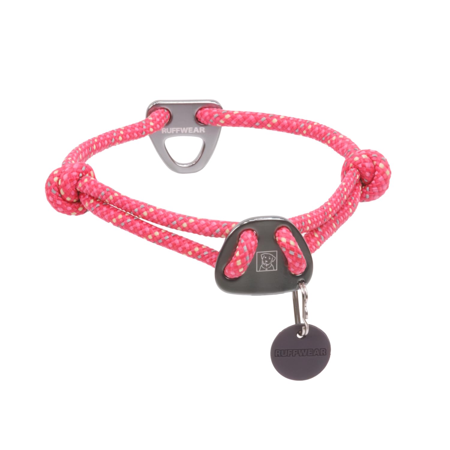 Ruffwear, Knot-a-Collar, Climbing Rope Dog Collar for Everyday Use, Pink, 20"-26"