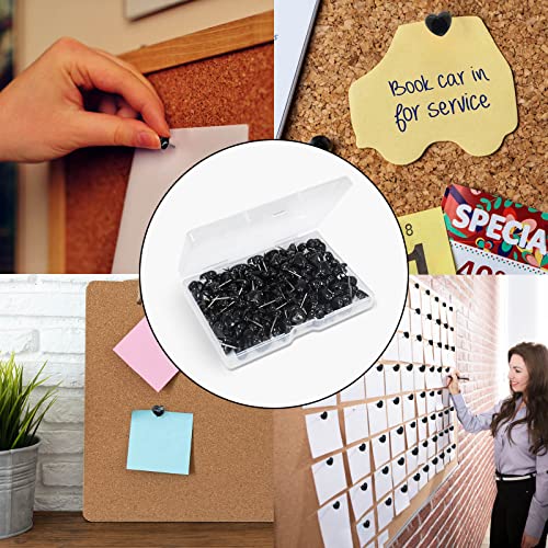 Black Heart Push Pins,120-Count Decorative Push Pins For Cork Board Plastic Thumb Tacks Steel Cute Push Pins For Bulletin Board Photo Wall Picture Maps Posters Note Home Office Supplies #TOP6