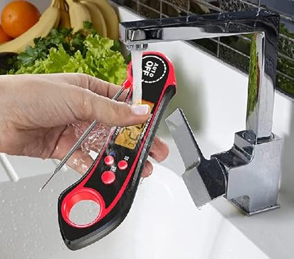 Review Biison Digital Meat Thermometer, Instant Read Food Thermometer Rechargeable with Backlight & Auto On/Off, Waterproof Cooking Thermometer for Meat, Deep Frying, Baking,Grilling & BBQ-RED Review Biison Digital Meat Thermometer, Instant Read Food Thermometer Rechargeable with Backlight & Auto On/Off, Waterproof Cooking Thermometer for Meat, Deep Frying, Baking,Grilling & BBQ-RED