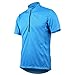 Short Sleeve Cycling Jersey Men's Quick Dry Basic Shirts Blue 2XL