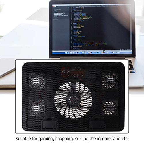 Mobestech Tapete de refrigeração para laptop com ventiladores de LED Suporte silencioso para refrige