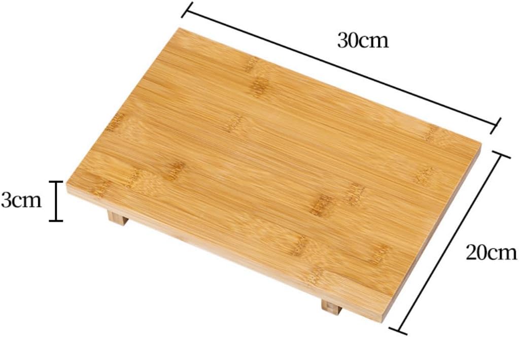 Bamboo Sushi Plate Japanese Style Sushi Serving Tray, Wooden Sushi Board & Sashimi Platter – Natural Eco-Friendly Bamboo Tableware for Sushi Rolls, Nigiri & Appetizers (11.81" × 7.87", Count, 10)