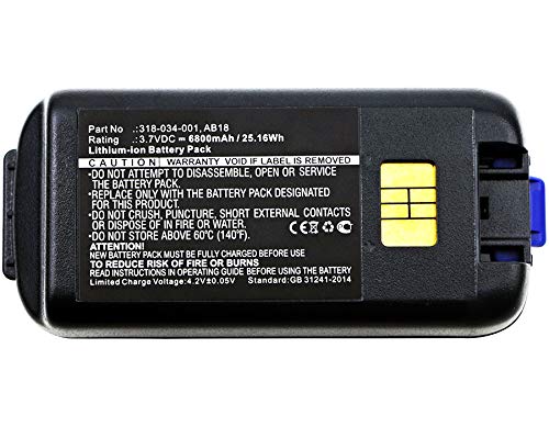 CELLONIC 1x Akku für Barcode Scanner Kompatibel mit Honeywell Intermec CK3X, Intermec CK3, Intermec CK3R, Intermec AB17 - (6800mAh, 3.7V)
