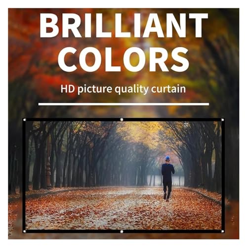 Pantalla portátil plegable para proyector 16:9 blanca miniatura 4