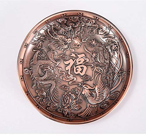 Fermus Iron Plate Small Candle Holder, Copper, Decorative Pedestal Pillar Candle Stand, Rustic Metal Christmas Tea Light Holder for Wax Candles, Incense Cone or Stick Burner (Copper)