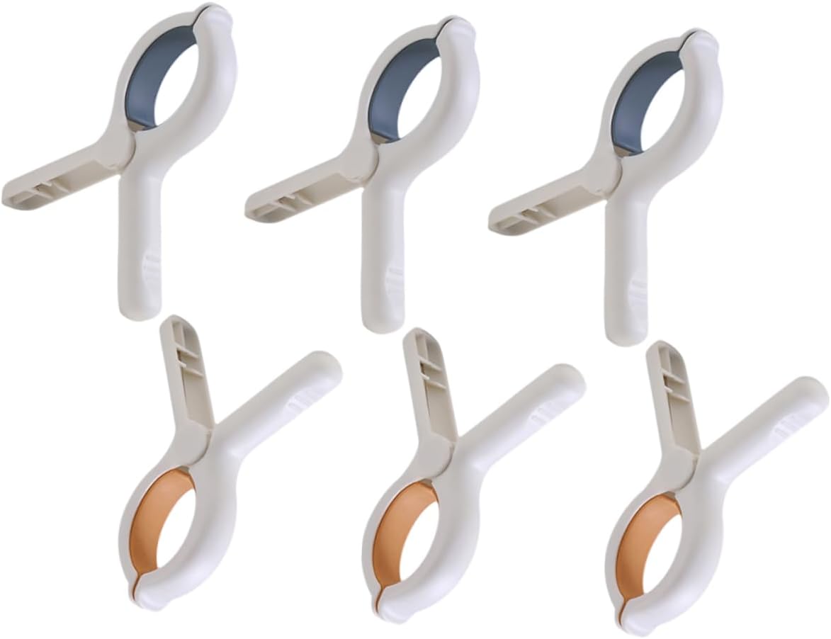 ABOOFAN 24pcs Windproof Clothespins for Laundry Non-Slip Clothes Clips for Indoor Outdoor Use for Holding Towels and Clothes Blue and Khaki