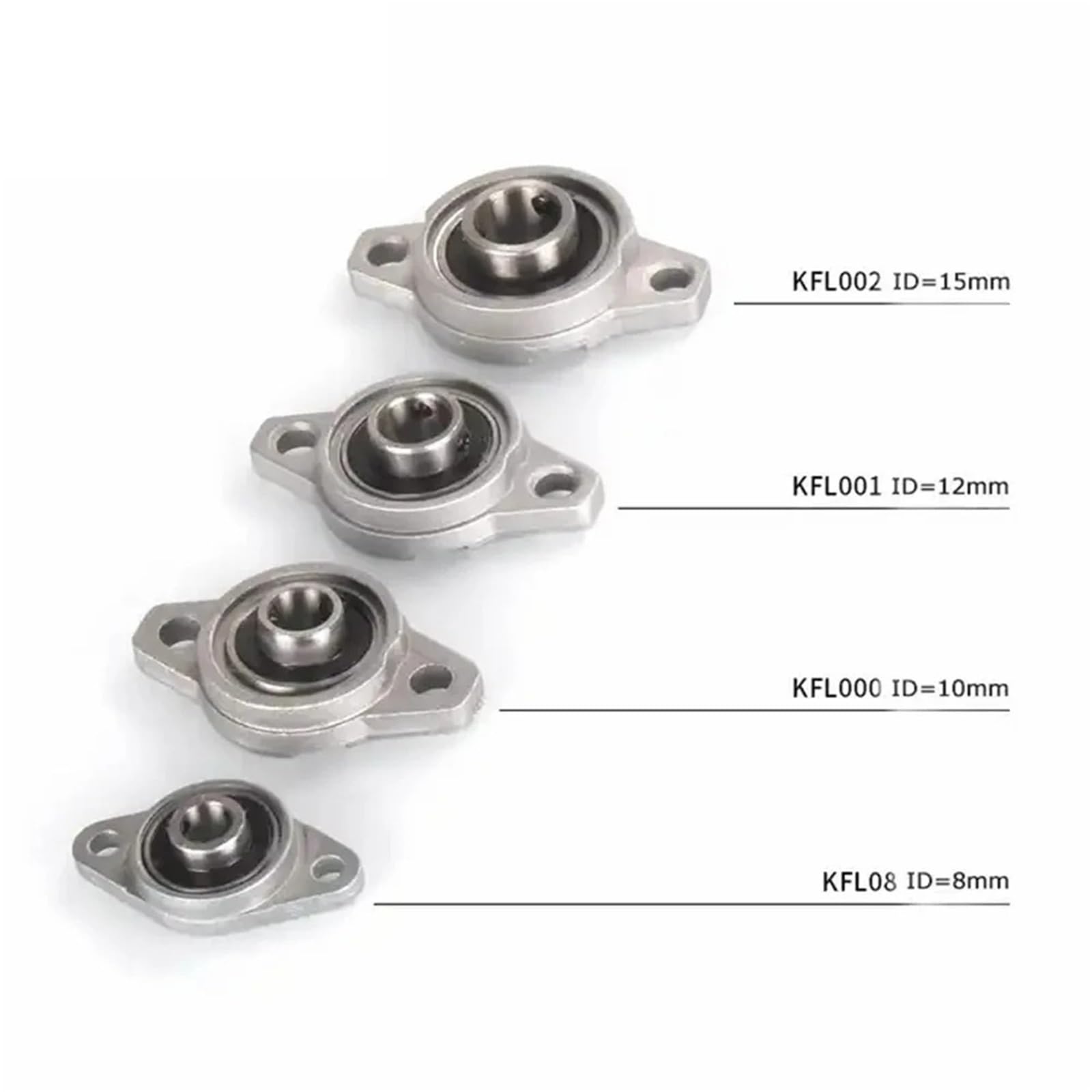 Cojinete de bolas de aleación de zinc de 8 mm a 30 mm de diámetro, soporte de bloque de almohada KFL08 KFL000 KFL001 KP08 KP000 KP001 KP002 (1 unidad)(KP006 30mm)